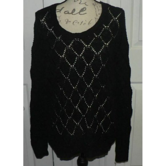 Mossimo Sweaters - Mossimo Supply Co. Women's Black Tunic Sweater Long Sleeve Crew Neck Sweater X